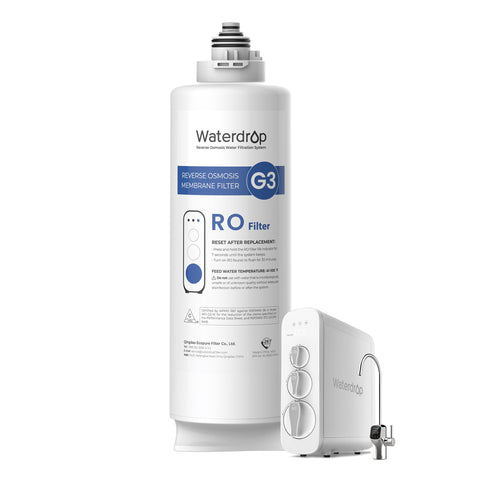 Waterdrop WD-G3-N2RO filter twist-and-install for quick replacement.