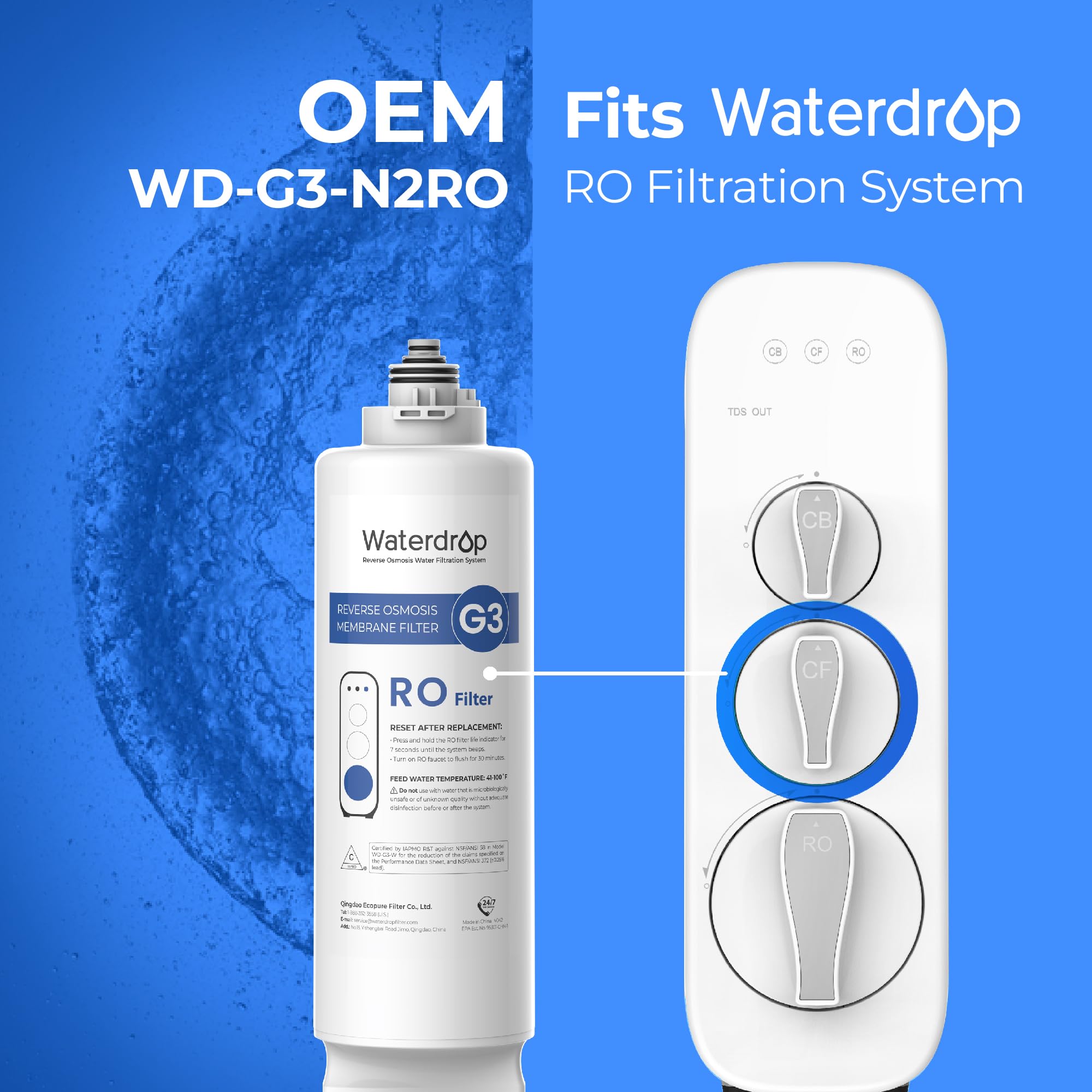 Waterdrop WD-G3-N2RO lowers hexavalent chromium and heavy metals.
