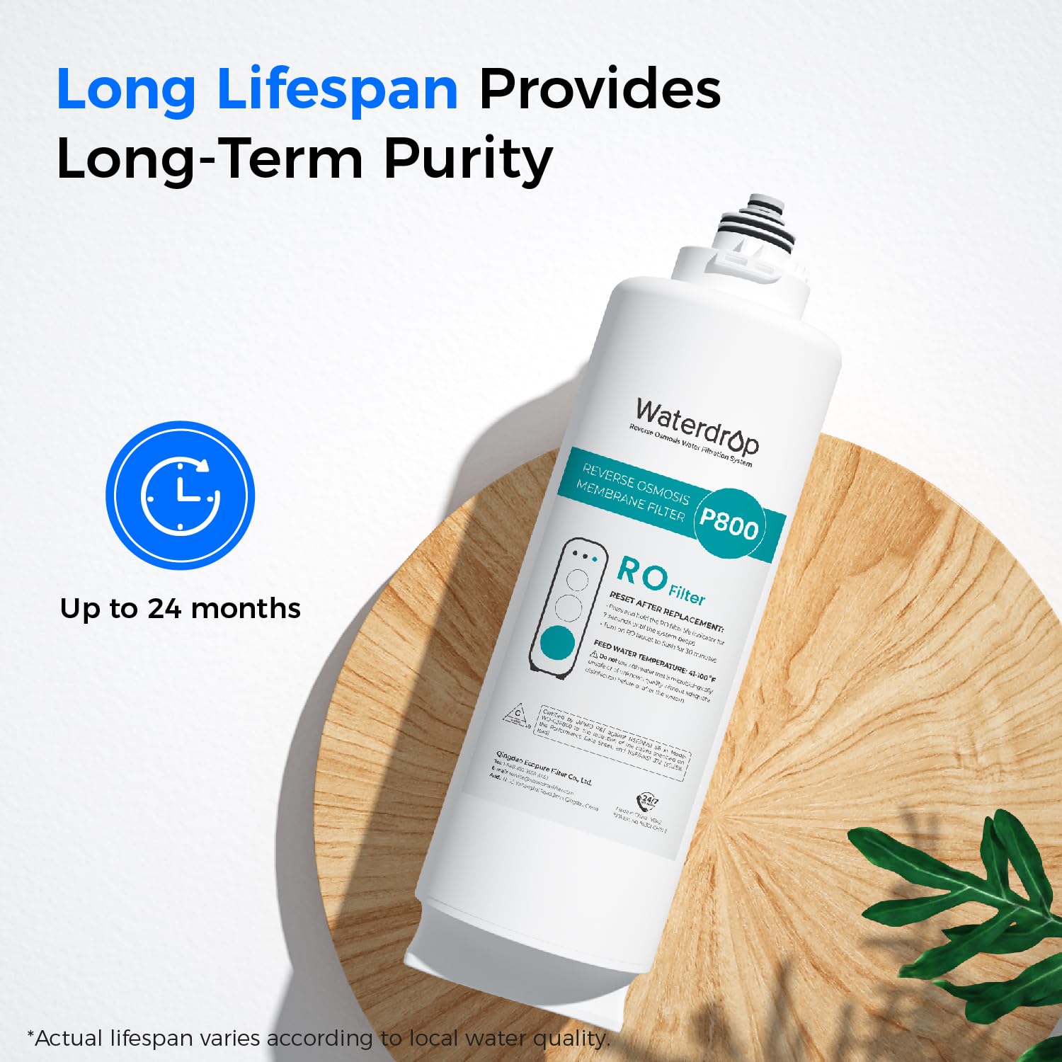 Waterdrop WD-G3P800-N2RO replacement is quick and tool-free.