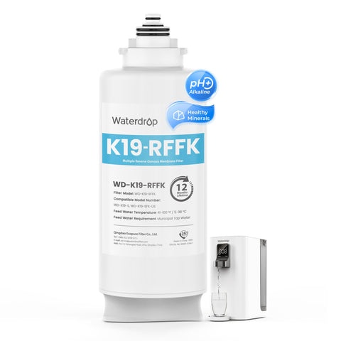 Waterdrop WD-K19RF-FK filter replacement close-up for cleaner water.