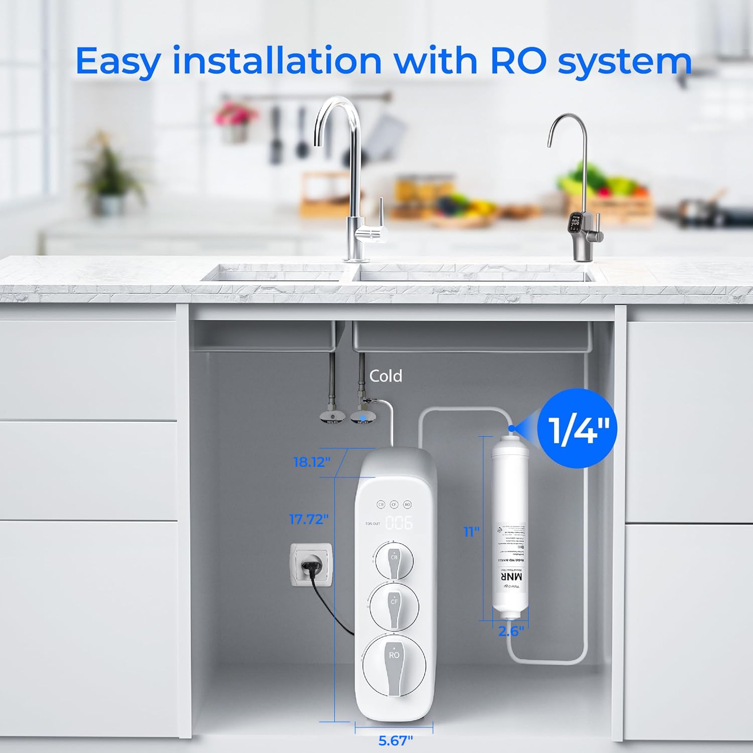 Waterdrop WD-MNR35 easy filter replacement for hassle-free maintenance