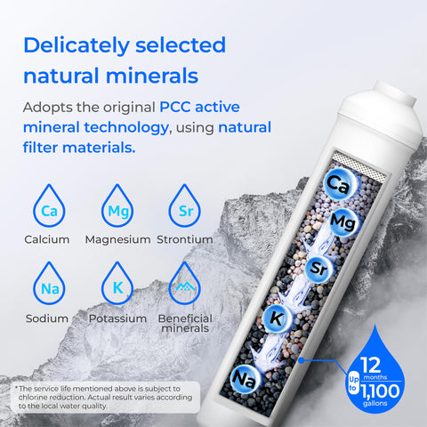 Waterdrop WD-MNR35 PCC technology activates minerals for fresher-tasting water