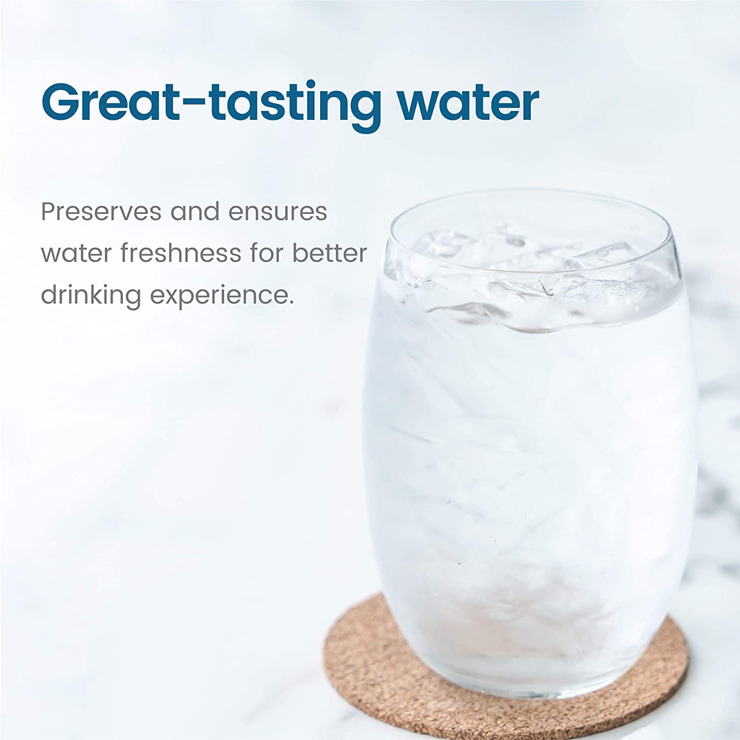 Waterdrop WD-PF-01A Plus glass of fresh tasting water.
