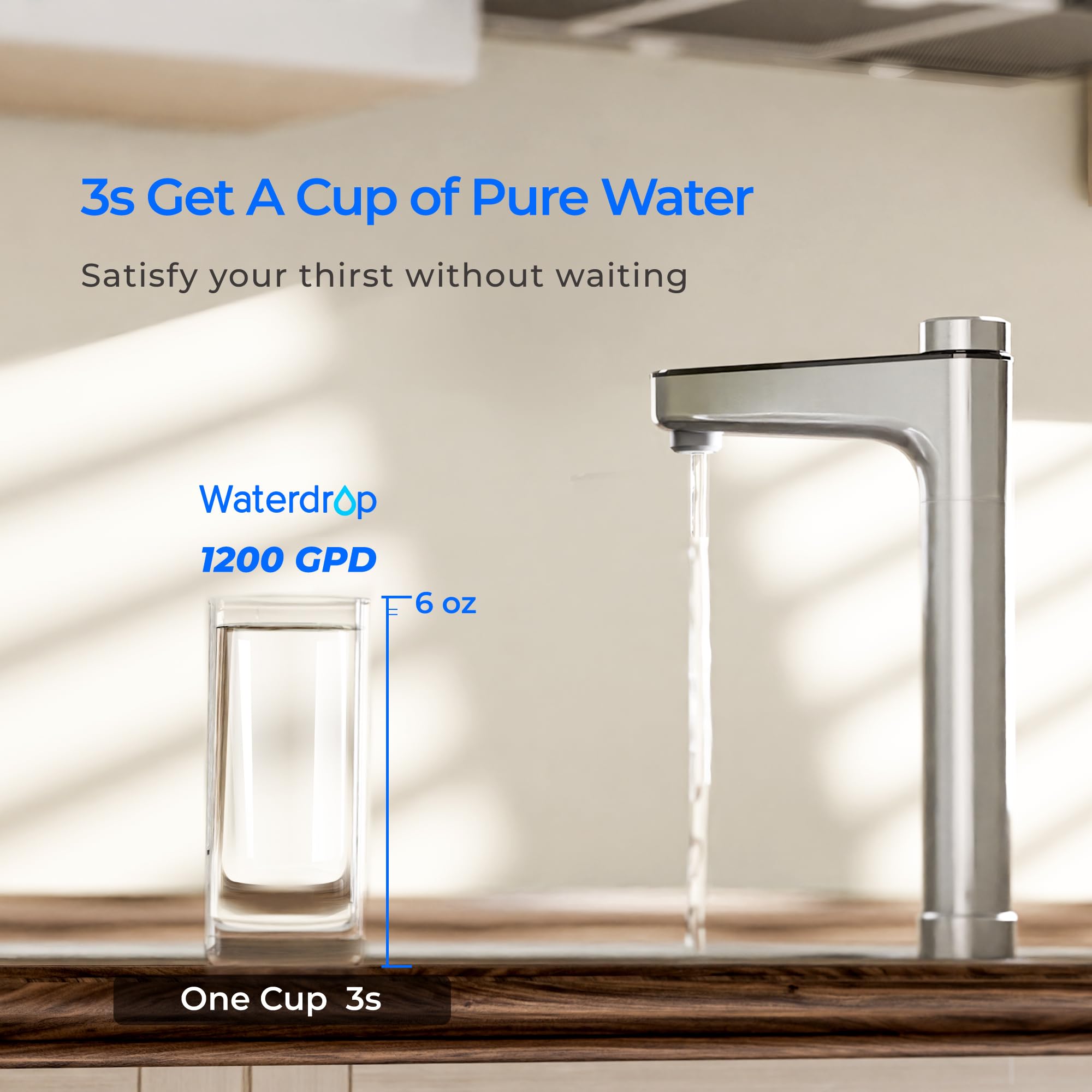 Waterdrop WD-X12 energy-saving mode delivers quieter operation and lower energy use.