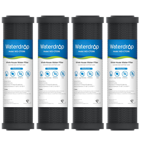 Waterdrop 1-micron CTO filter for whole-house water purification