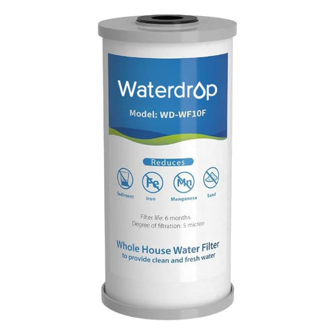 Waterdrop whole-house filter reduces iron and manganese for clearer water.