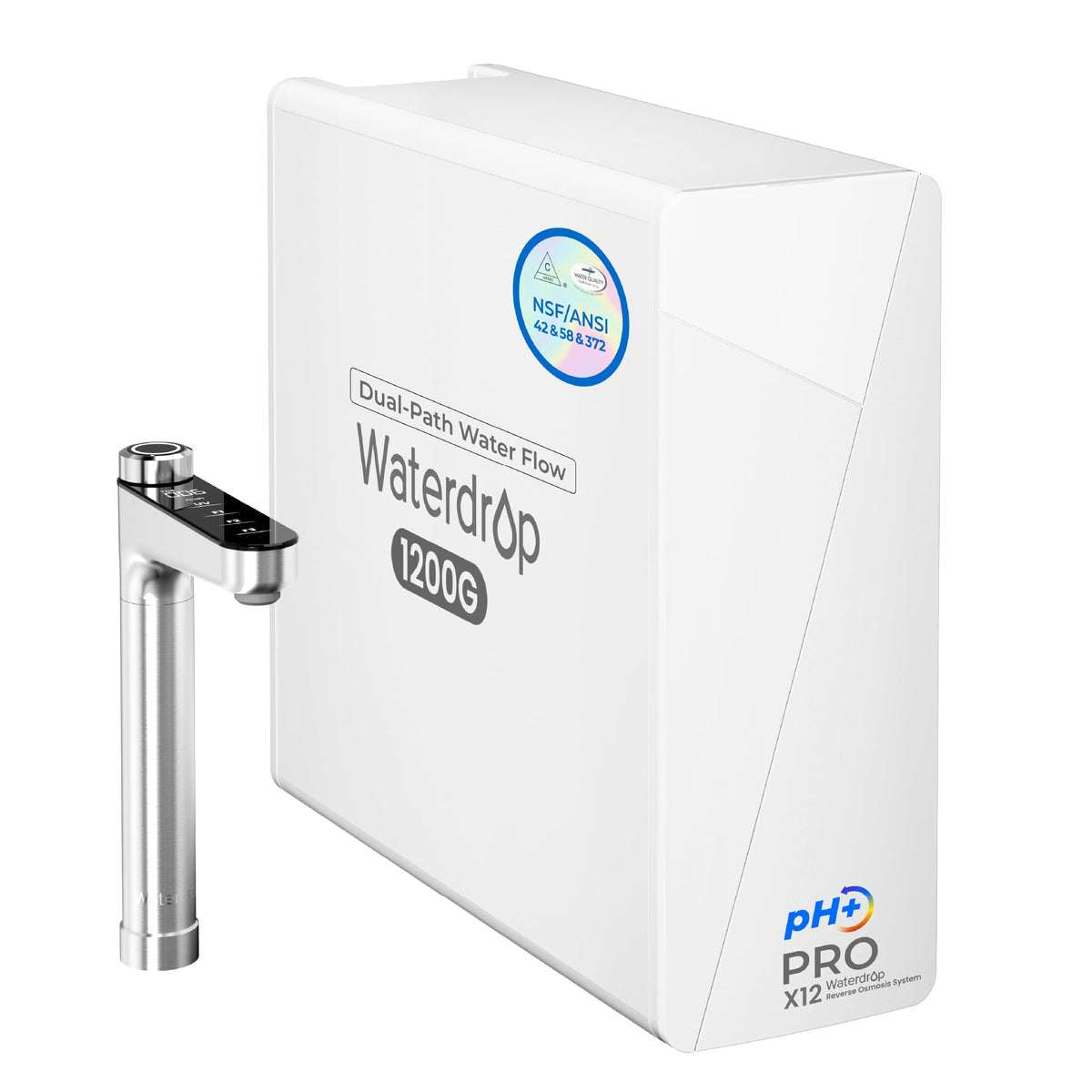 Waterdrop X12-PRO dual-flow faucet pour for pure drinking water and filtered kitchen use