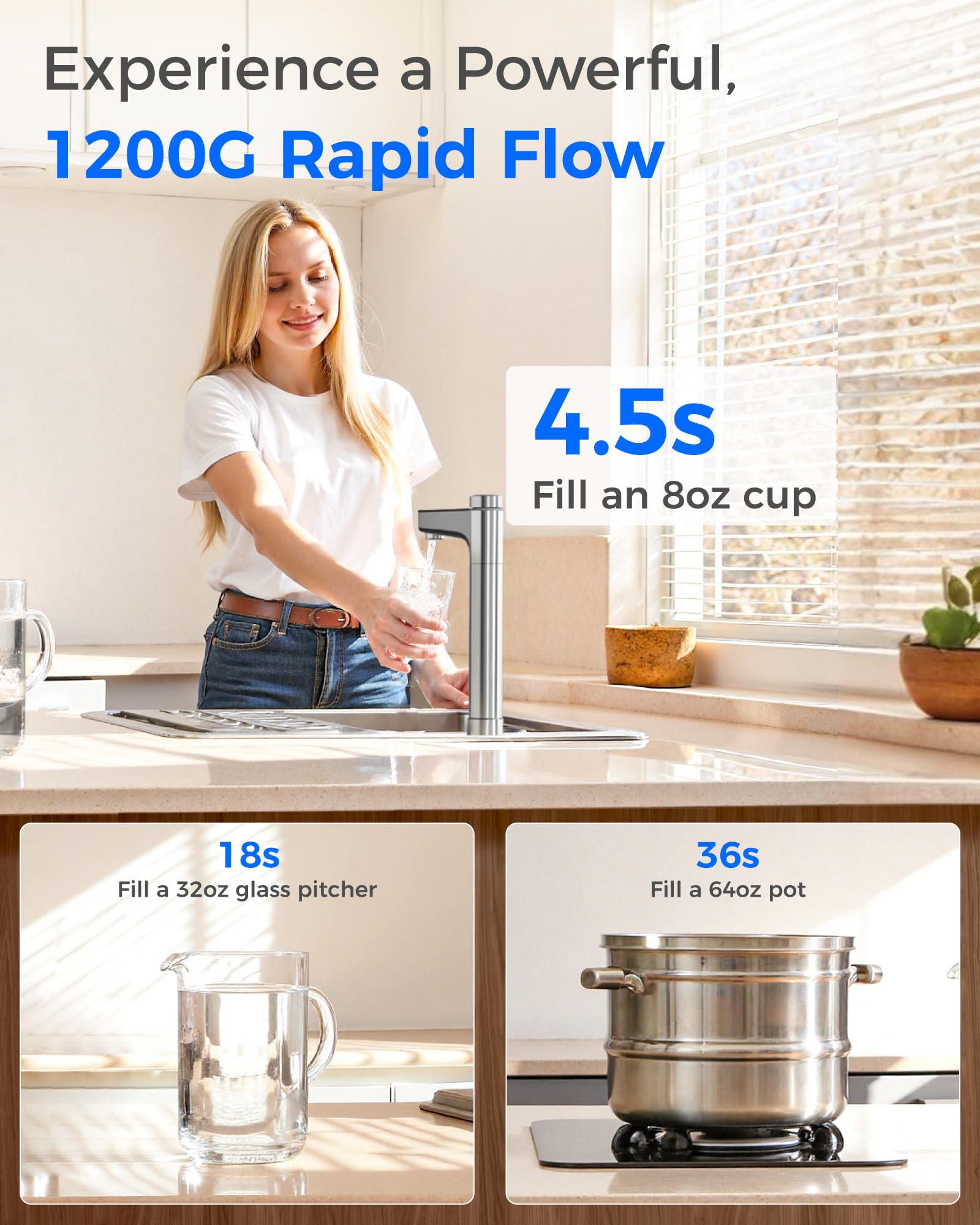Waterdrop X12 pure-to-drain ratio graphic emphasizing eco-friendly water use