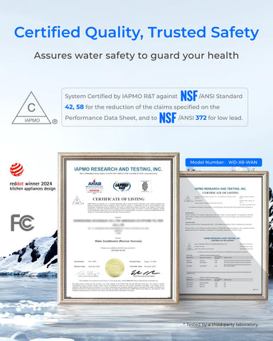 Waterdrop X8 10-stage filtration system demonstrates thorough impurity removal.