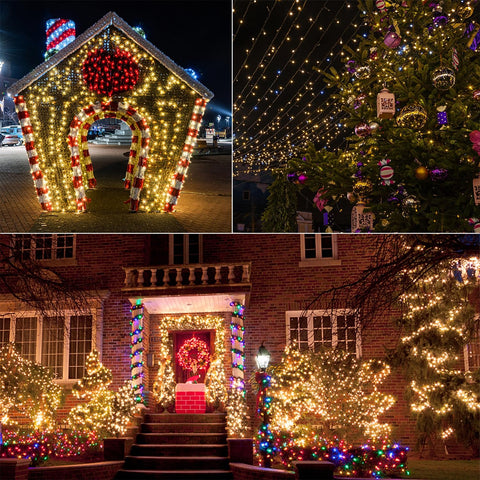 Waterglide 328ft green-wire decor highlights trees and patios with even illumination