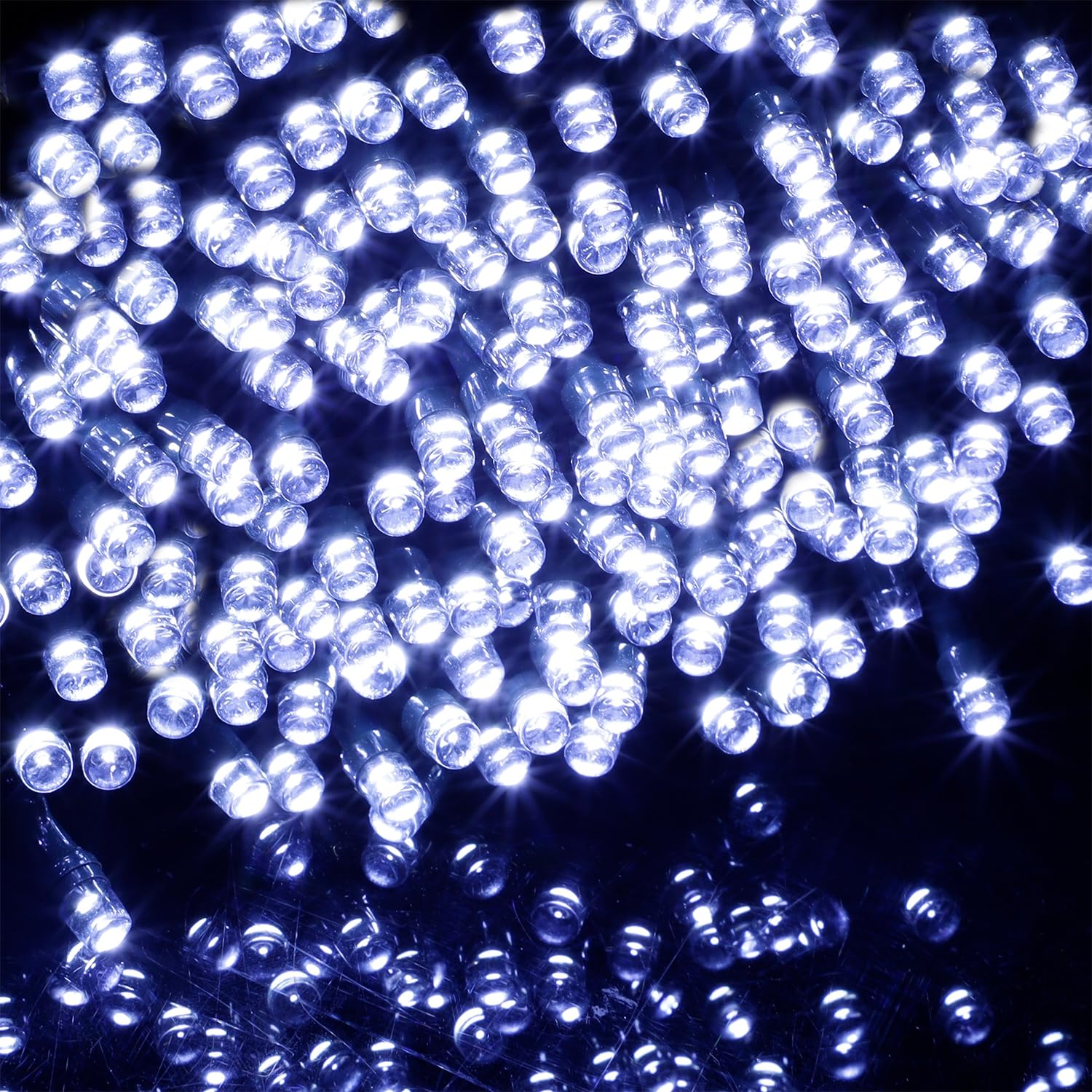 Waterglide cool white bulbs deliver crisp, modern holiday lighting near entrances