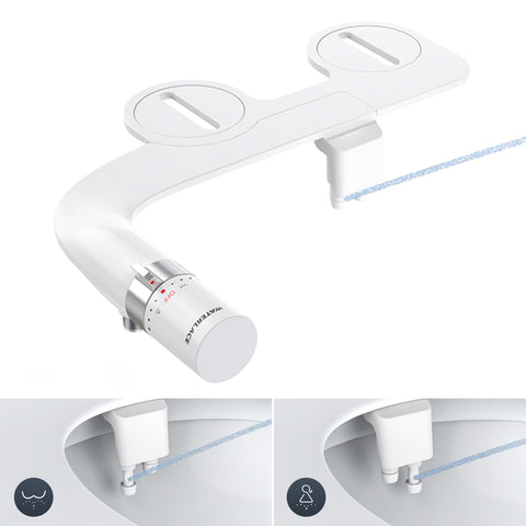 WaterLace easy installation on existing two-piece toilets in minutes.