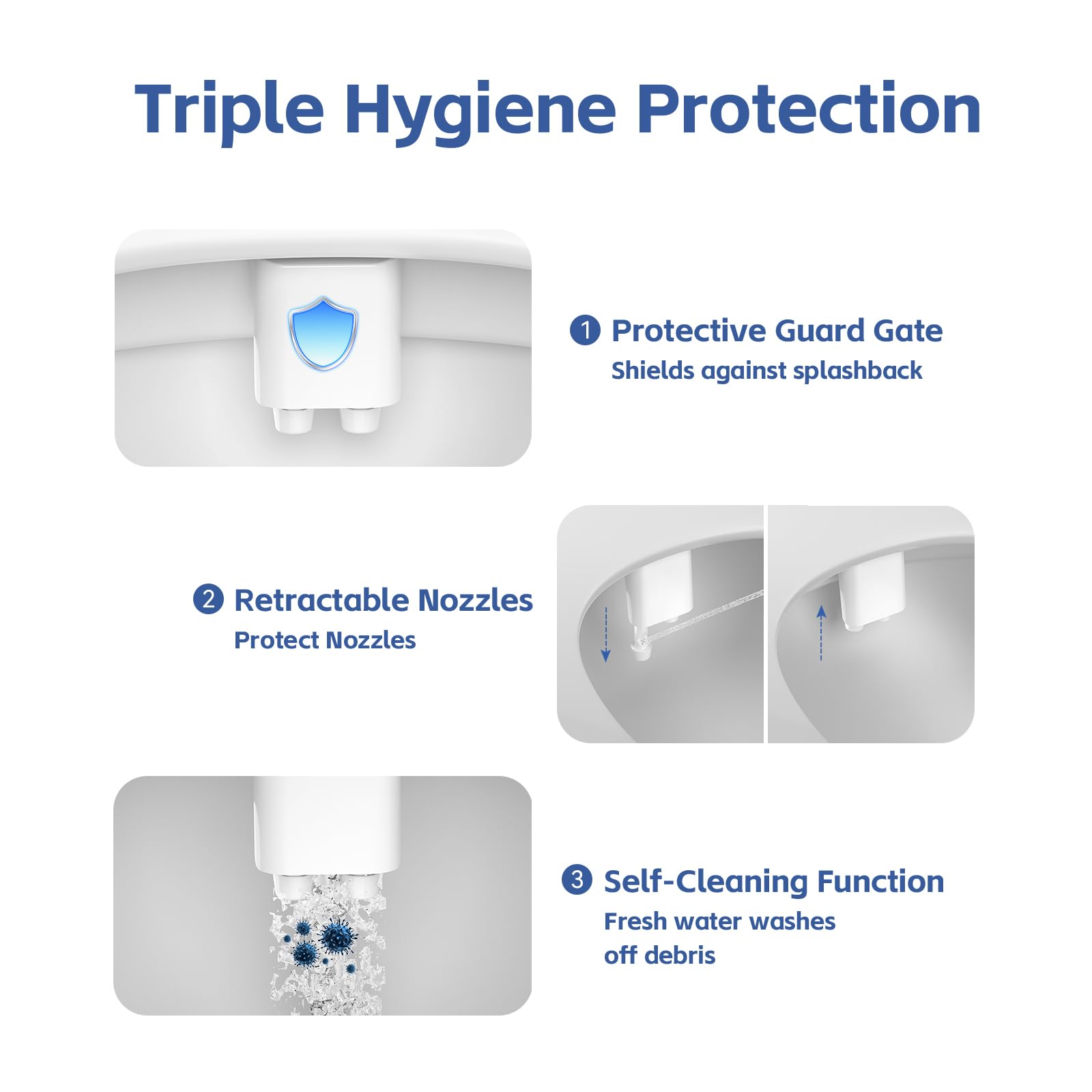 Waterlace bidet installation in progress showing tool-light setup on standard toilet
