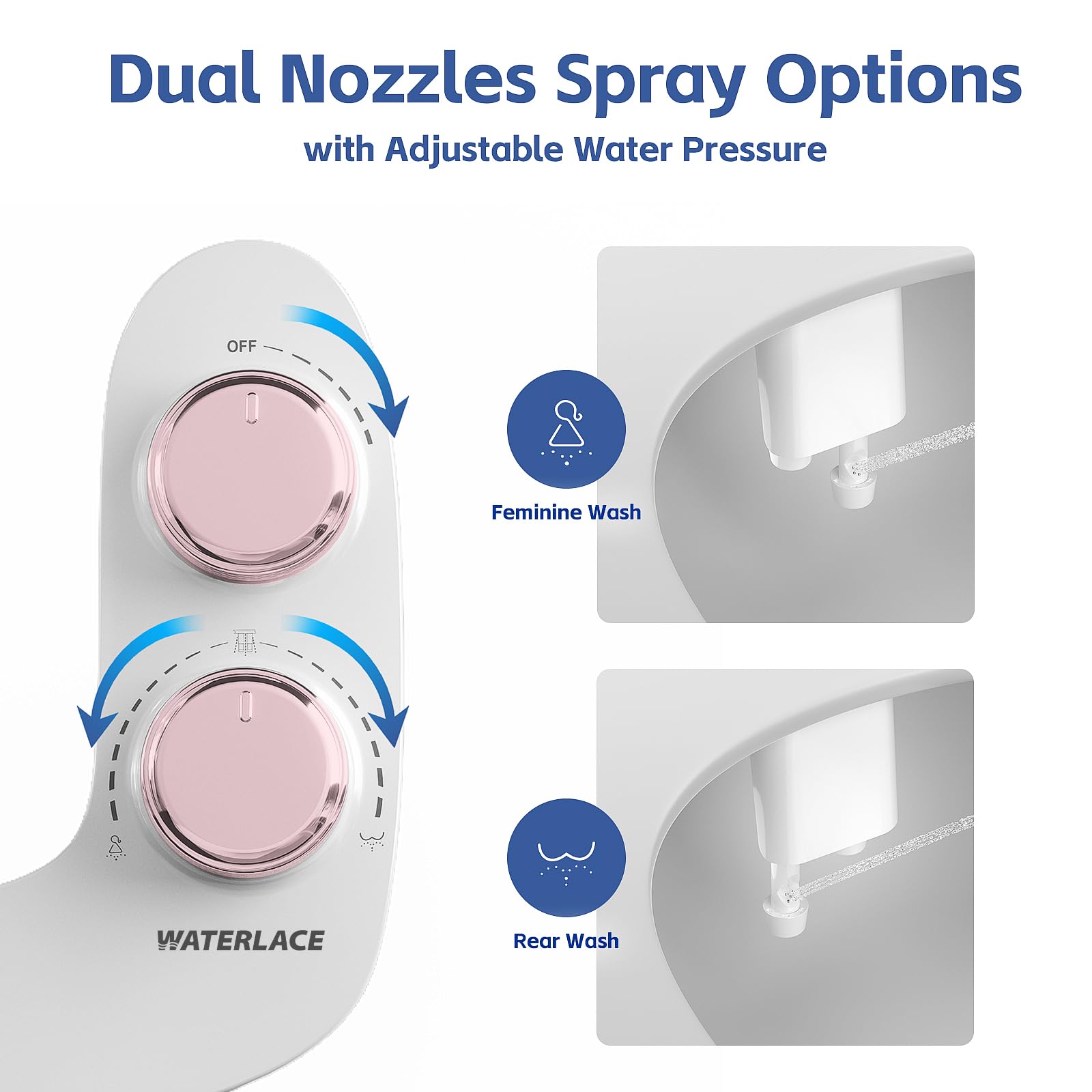 Waterlace bidet self-cleaning feature preserving nozzle hygiene between uses