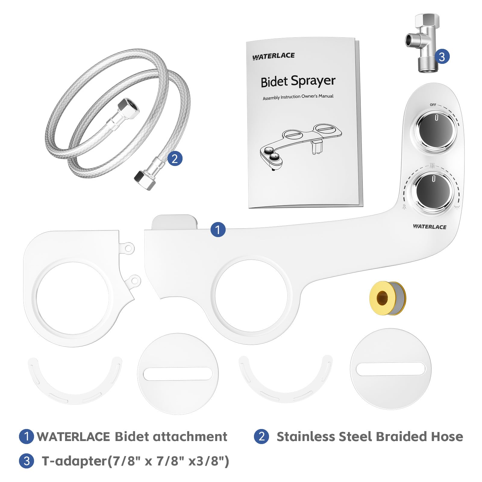 WaterLace compatible to standard toilets with adjustable mounting for fit.