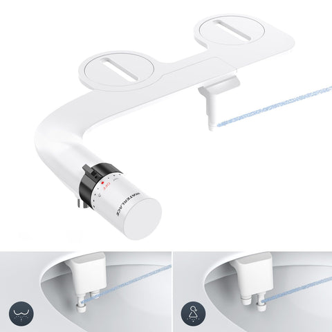 WATERLACE two-piece toilet fit compatible with standard toilets