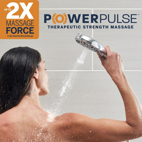 Easy installation of Waterpik ShowerClean Pro on a standard shower arm.