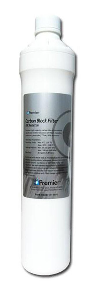 Watts Premier VOC filter with silver label for quick identification