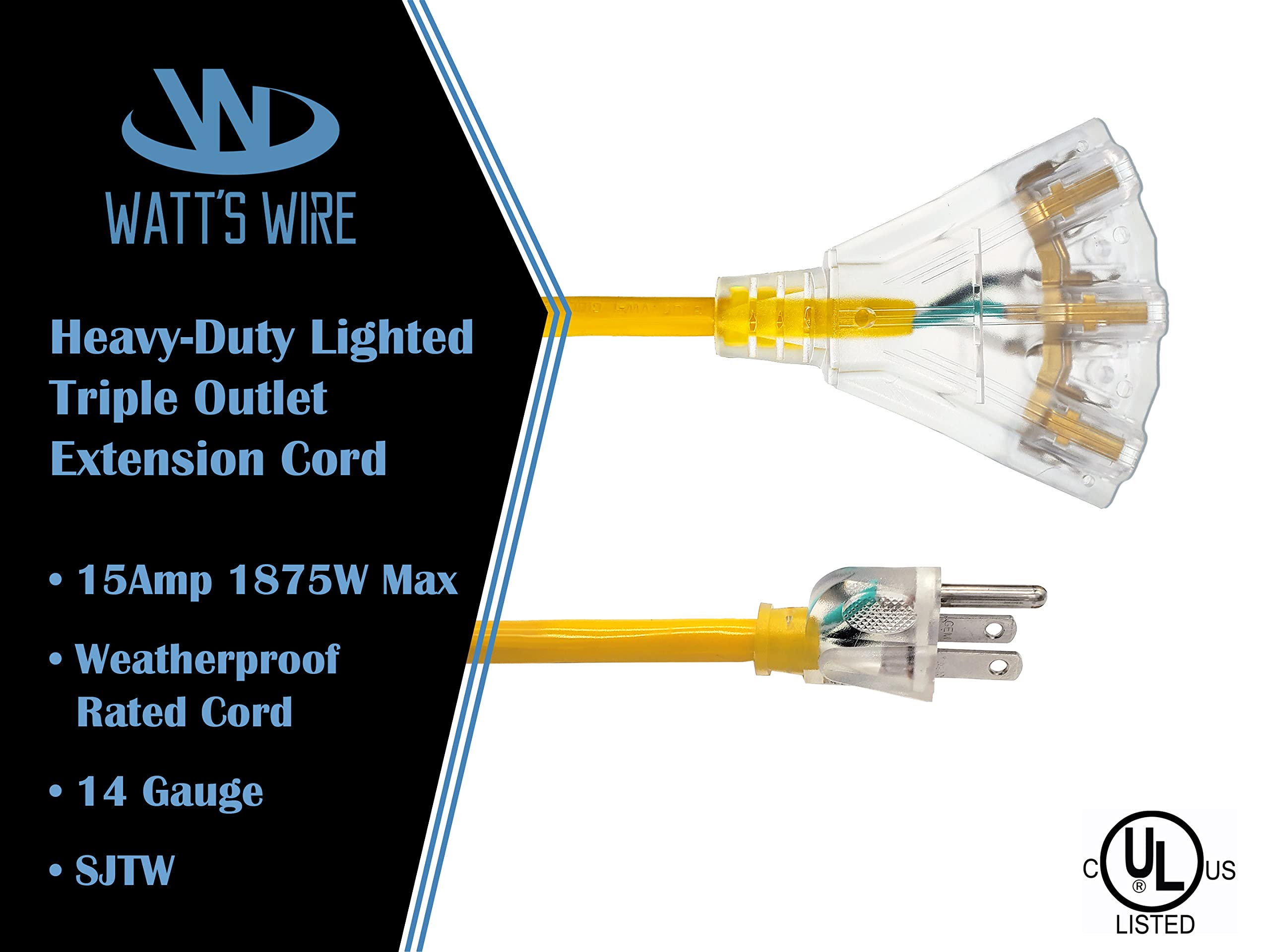 Watt's Wire 14-gauge cord demonstrates flexible jacket for easy coil storage.