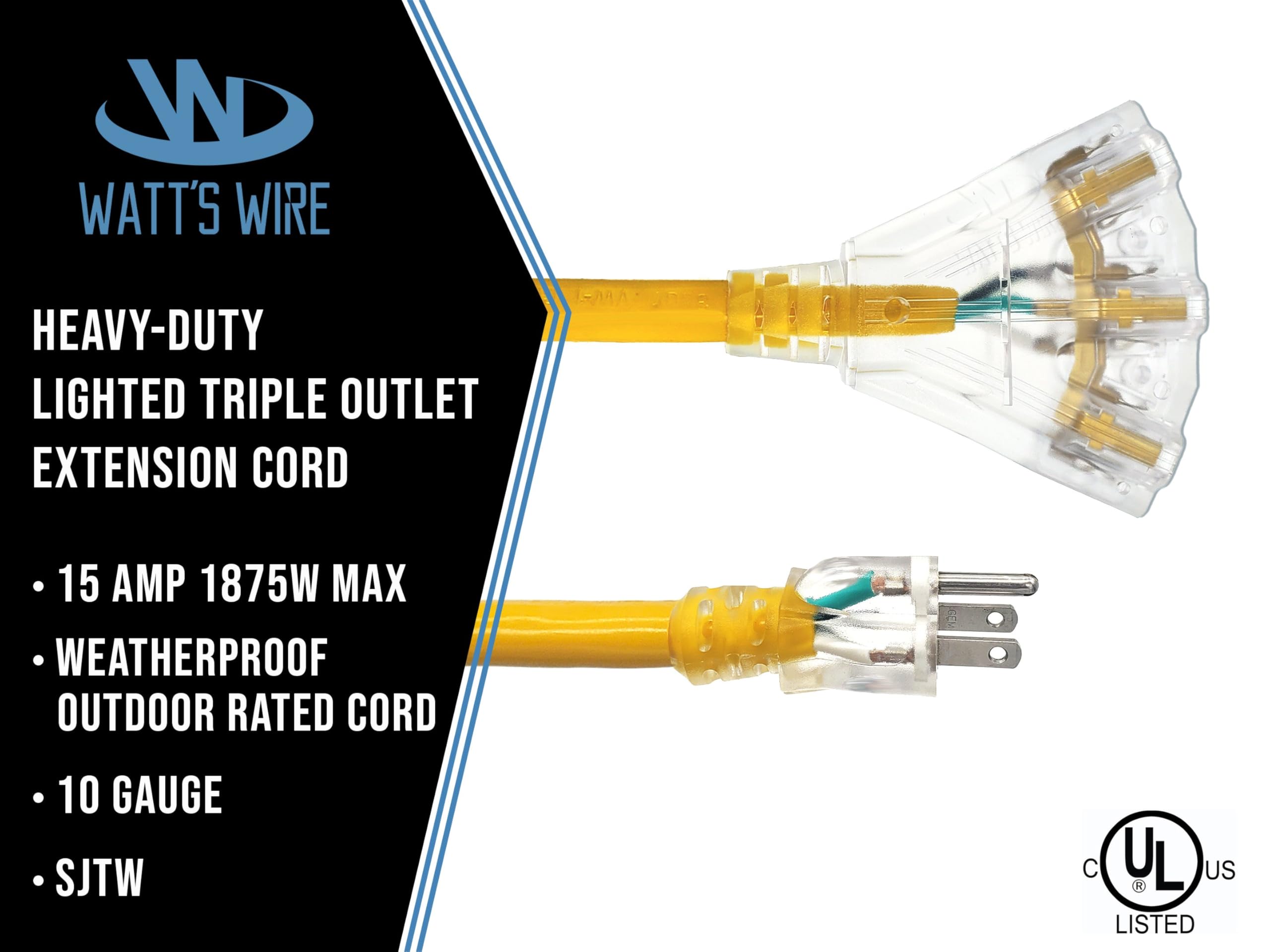 Watts Wire heavy-duty 10 gauge extension cord designed for demanding job sites.