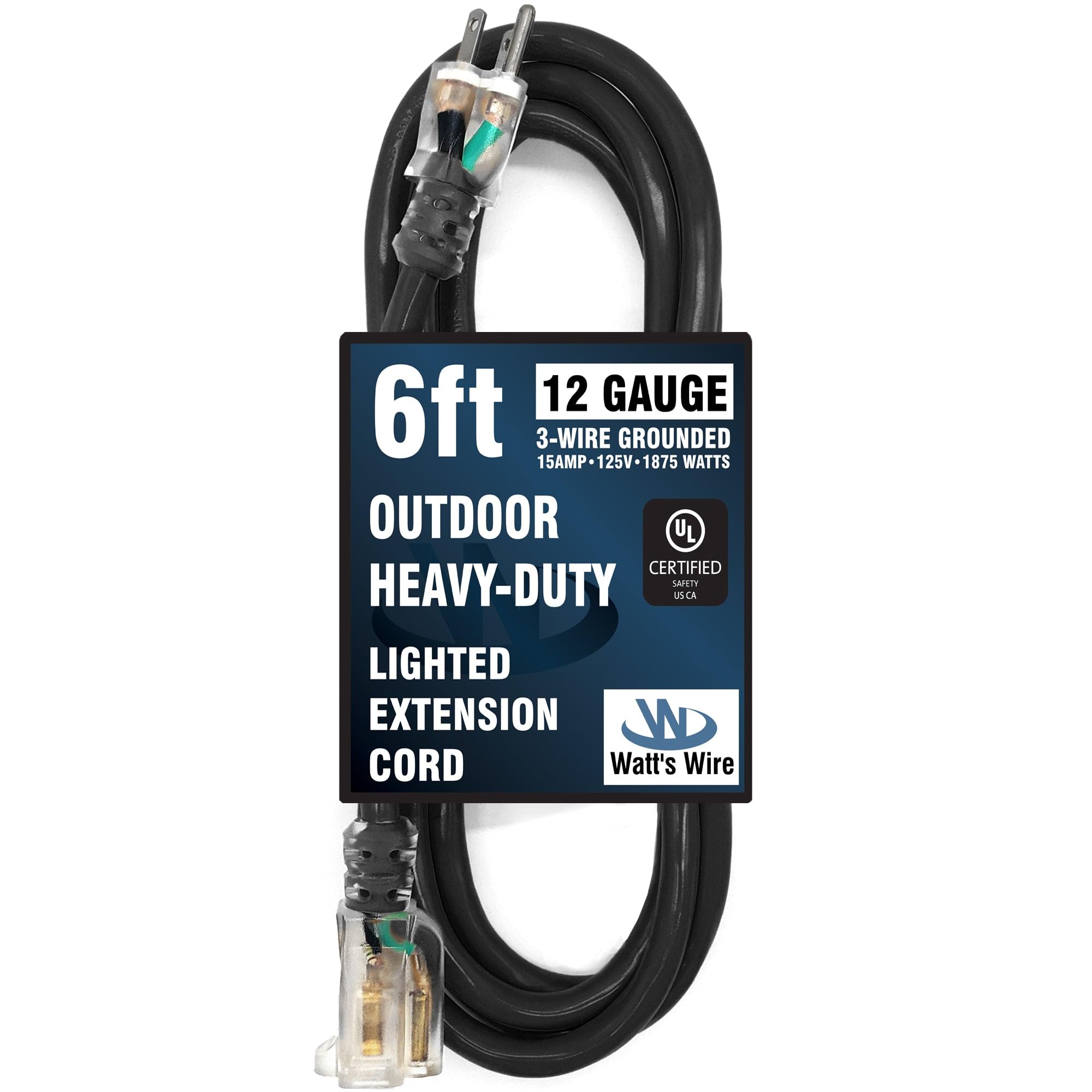 Watt's Wire 6ft outdoor waterproof extension cord for reliable power outdoors