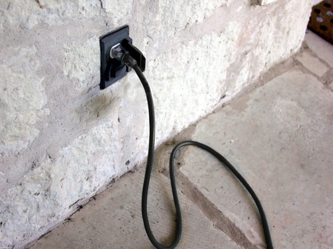 Watt's Wire black outdoor extension cord for discreet setups and dependable use