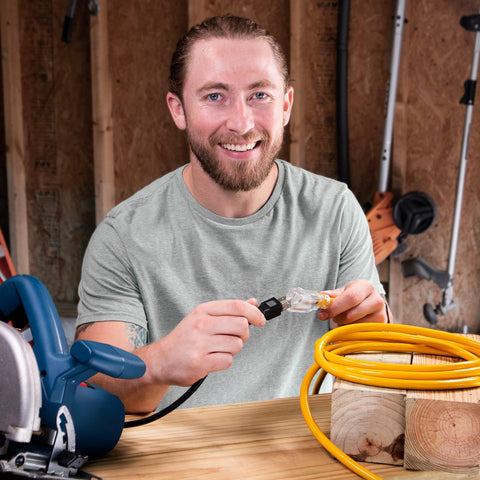 Watt's Wire flexible-jacket extension cord that's easy to coil and store