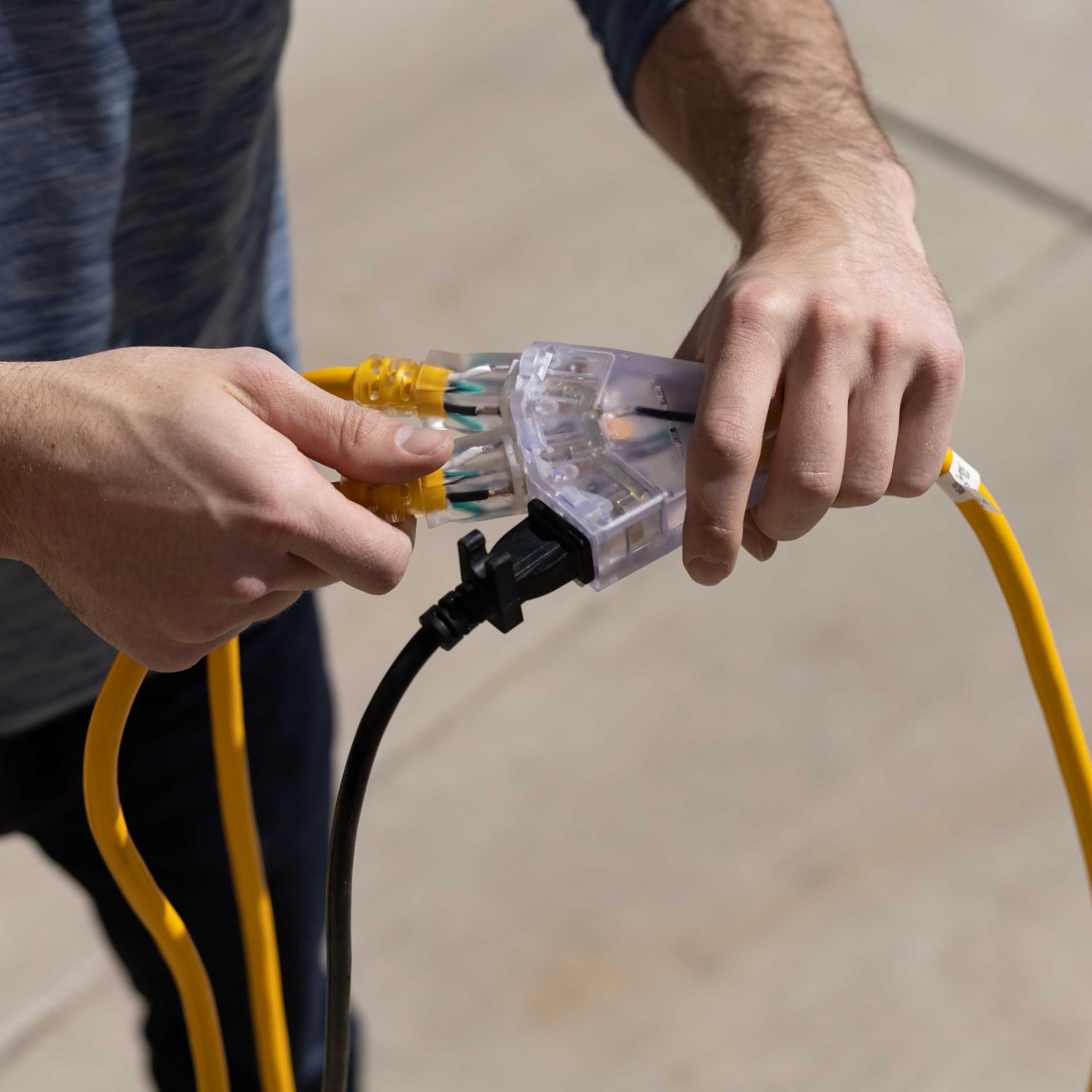 Watts Wire rugged outdoor extension cord for tools, lights, and chargers.