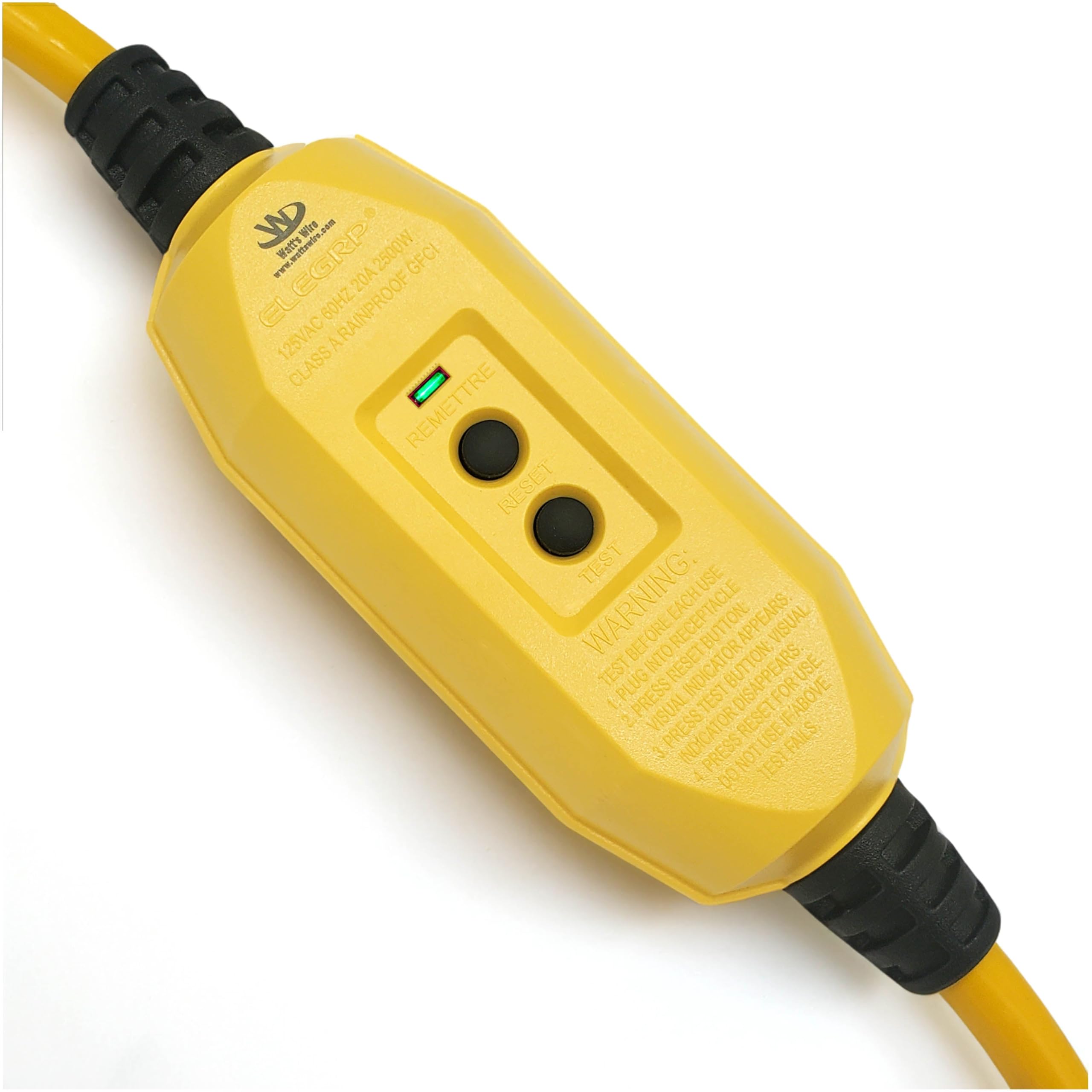 Watts Wire 3-outlet extension cord serves as a versatile outdoor splitter.
