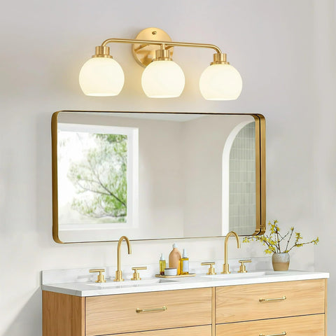 Watyo brushed-brass vanity light adds premium durability and look