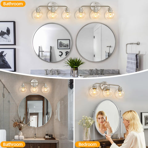 Watyo bathroom wall sconce creates inviting glow across mirrors and countertops.