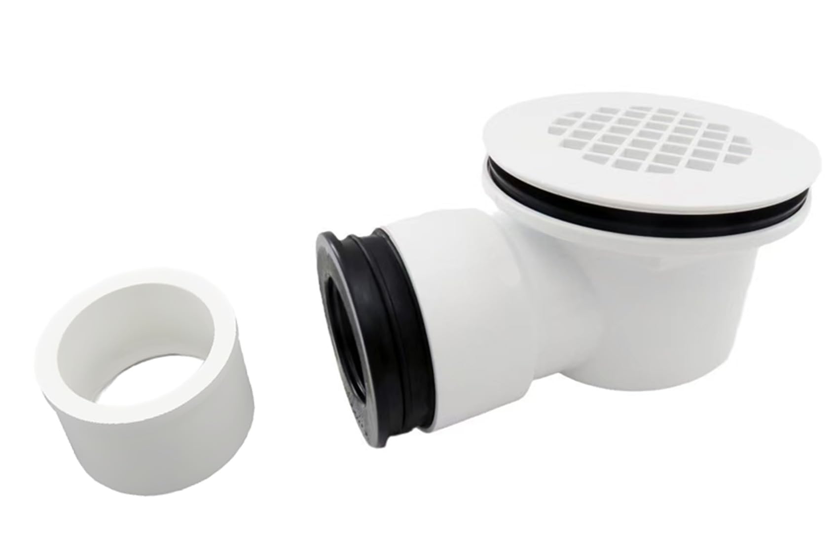 WAWO low-profile drain 1.5-inch setup fits under tile for seamless shower base
