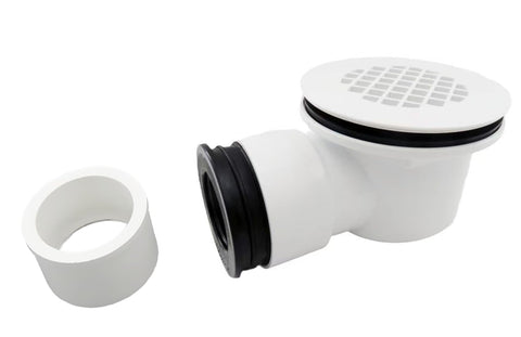 WAWO low-profile drain 1.5-inch setup fits under tile for seamless shower base
