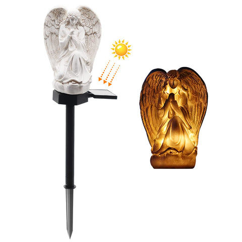 WAYDA cemetery angel lamp, solar-powered outdoor illumination for graves and memorial spaces