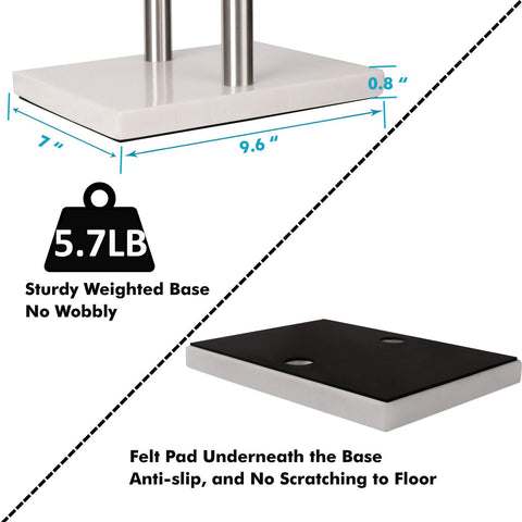 WAYDELI base with felt pads protects floors during placement