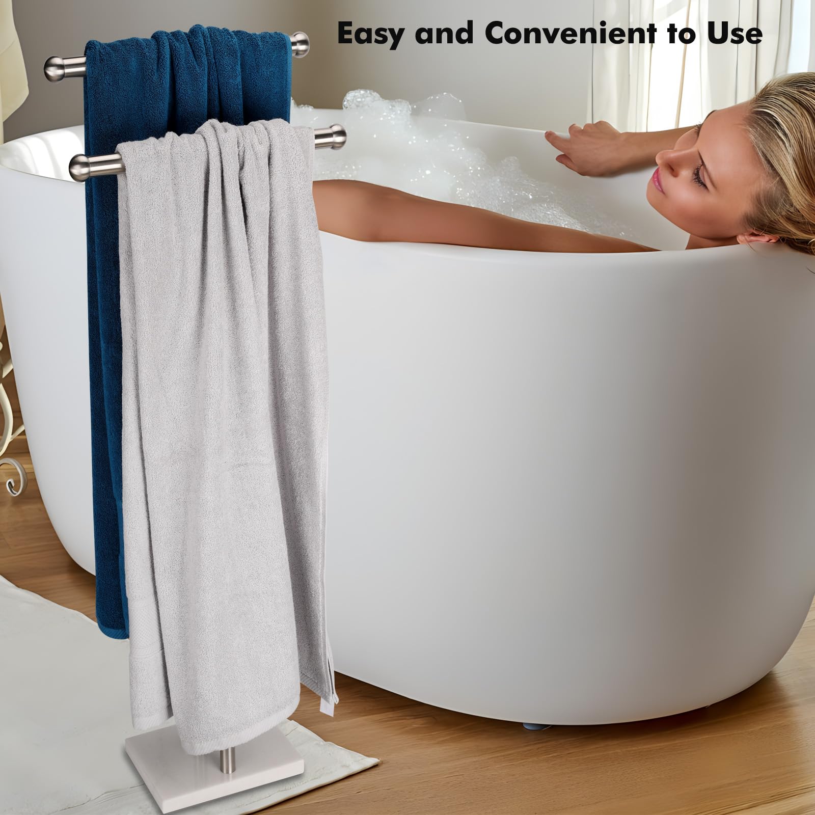 WAYDELI round end knobs prevent towels from slipping off