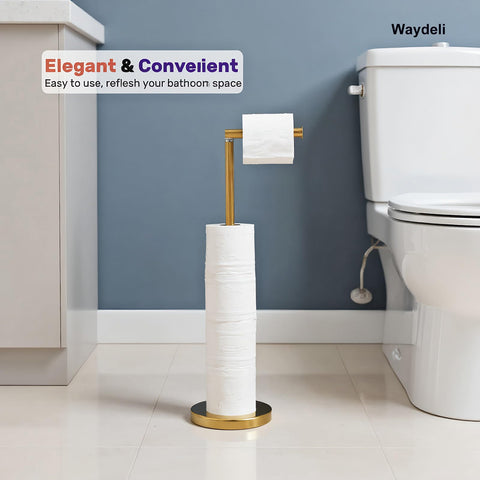 Waydeli gold holder reserves four rolls for uninterrupted use