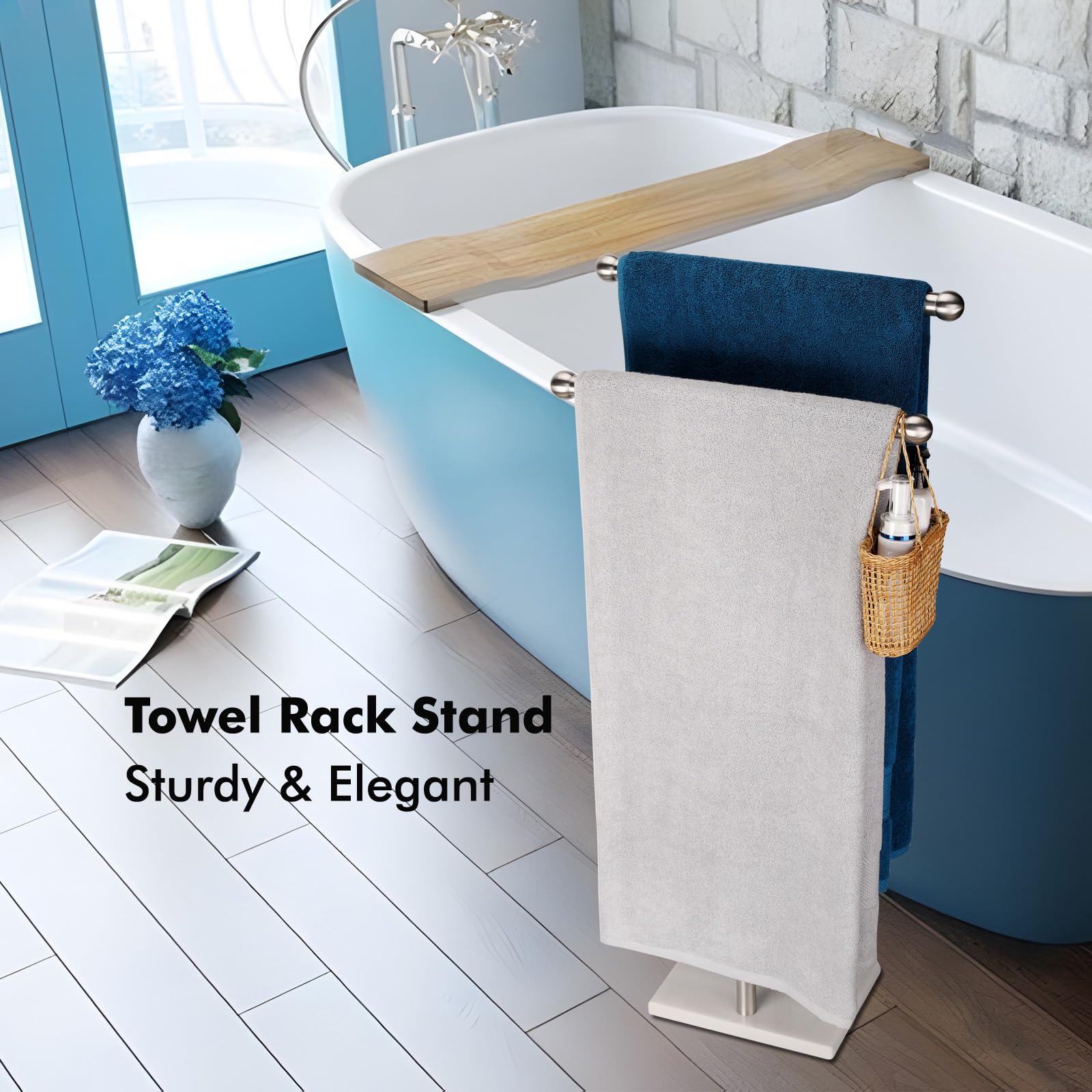 WAYDELI double-T shape towel bars showcase durable stainless steel construction