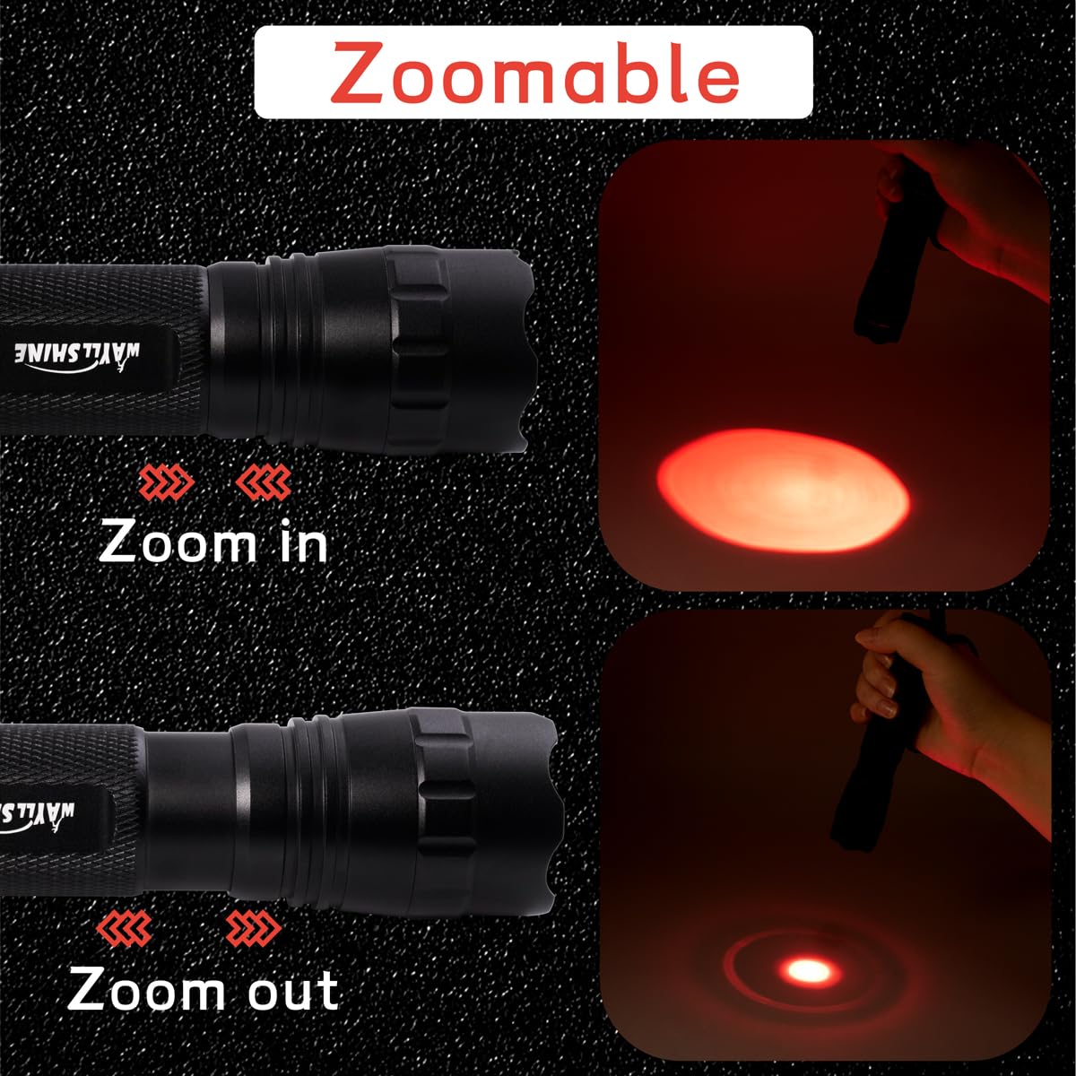 WAYLLSHINE battery compartment fits 3xAAA or rechargeable battery