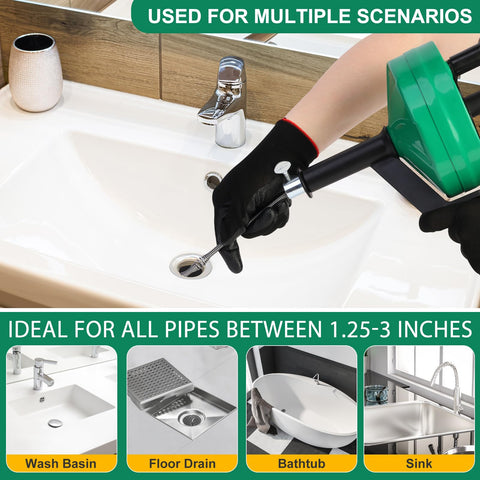 Ergonomic handle of Wayona Drain Snake offers comfortable grip during operation