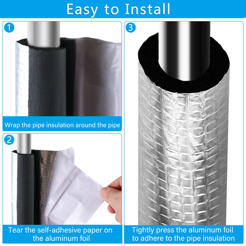 Wazitin aluminum film cover provides waterproof, dust-proof pipe protection.