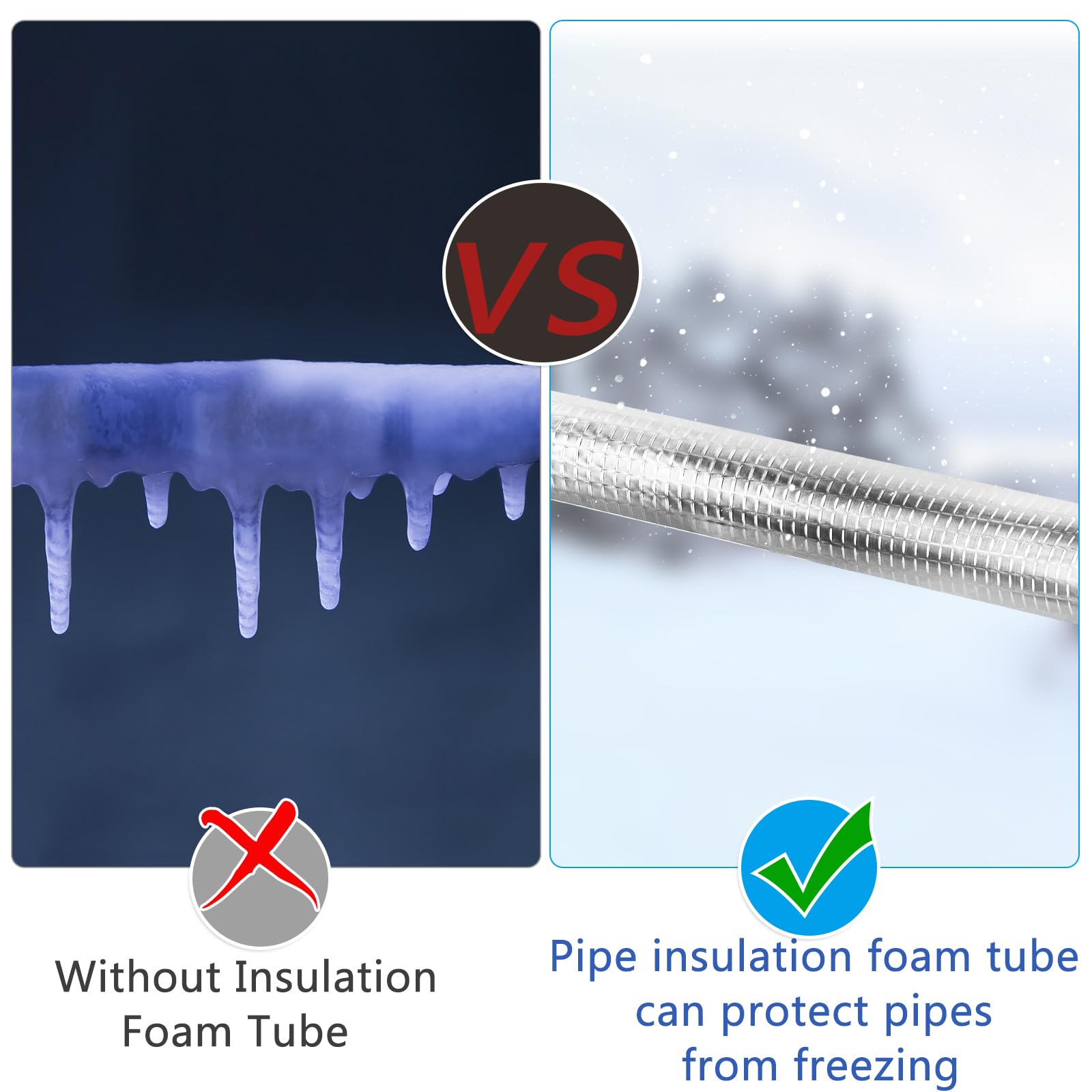 Wazitin outdoor pipe protection kit for sprinkler and water heater lines.