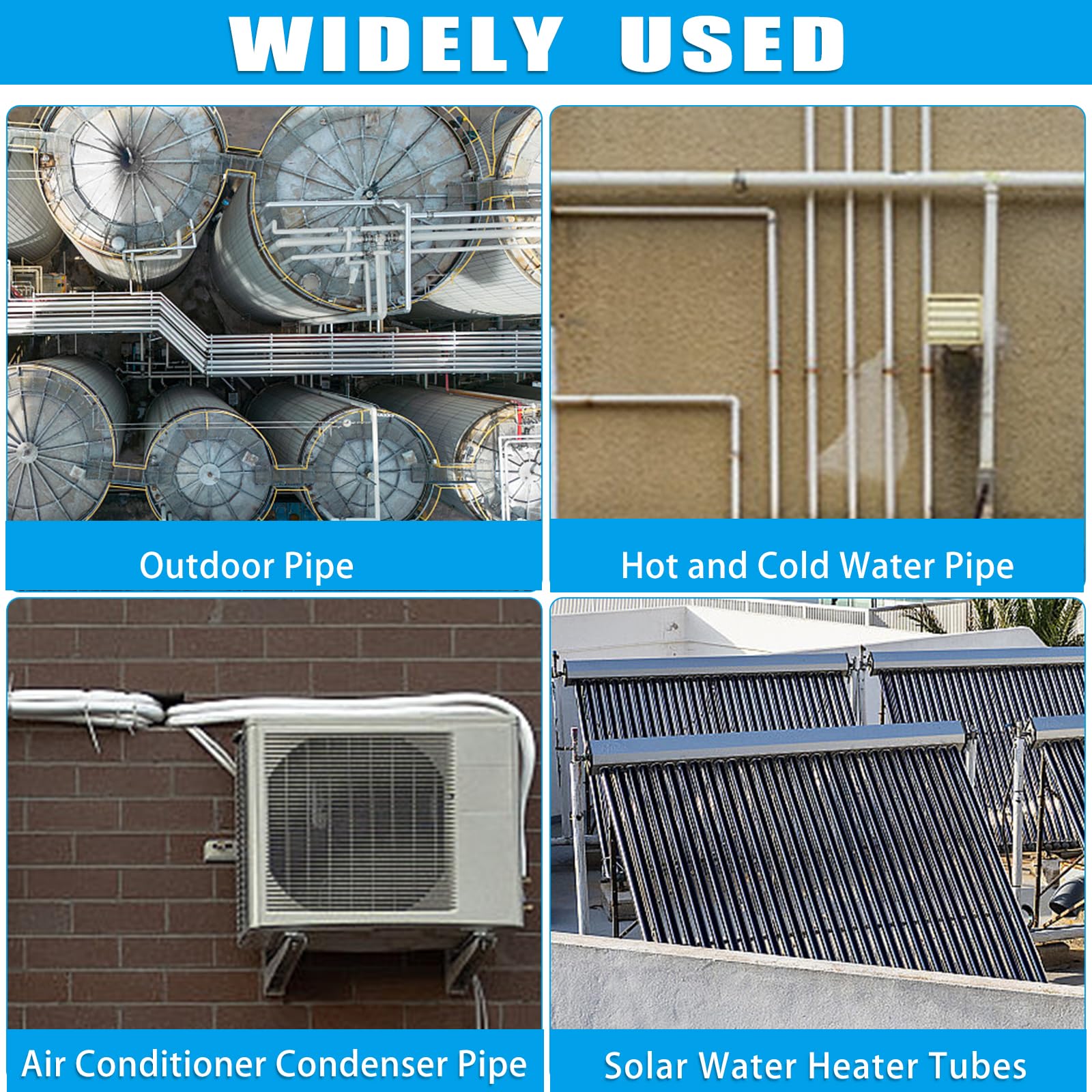 Wazitin 1.31 ft pieces fit multiple pipe sizes with simple cutting.