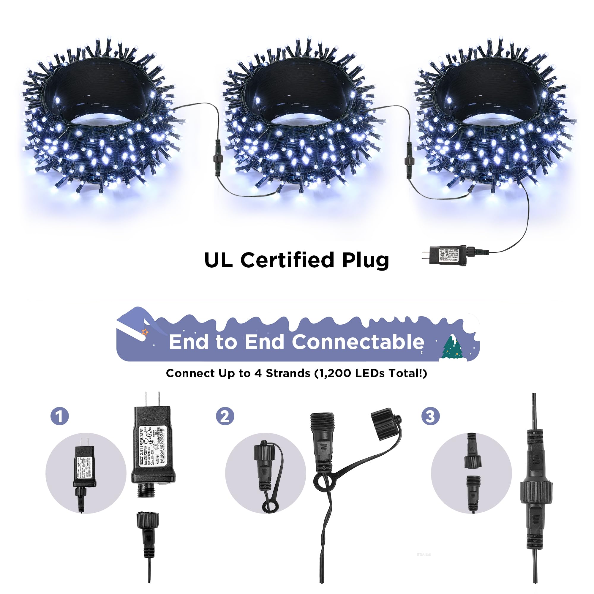 Closeup of WBao LEDs showing uniform brightness and high-quality illumination.