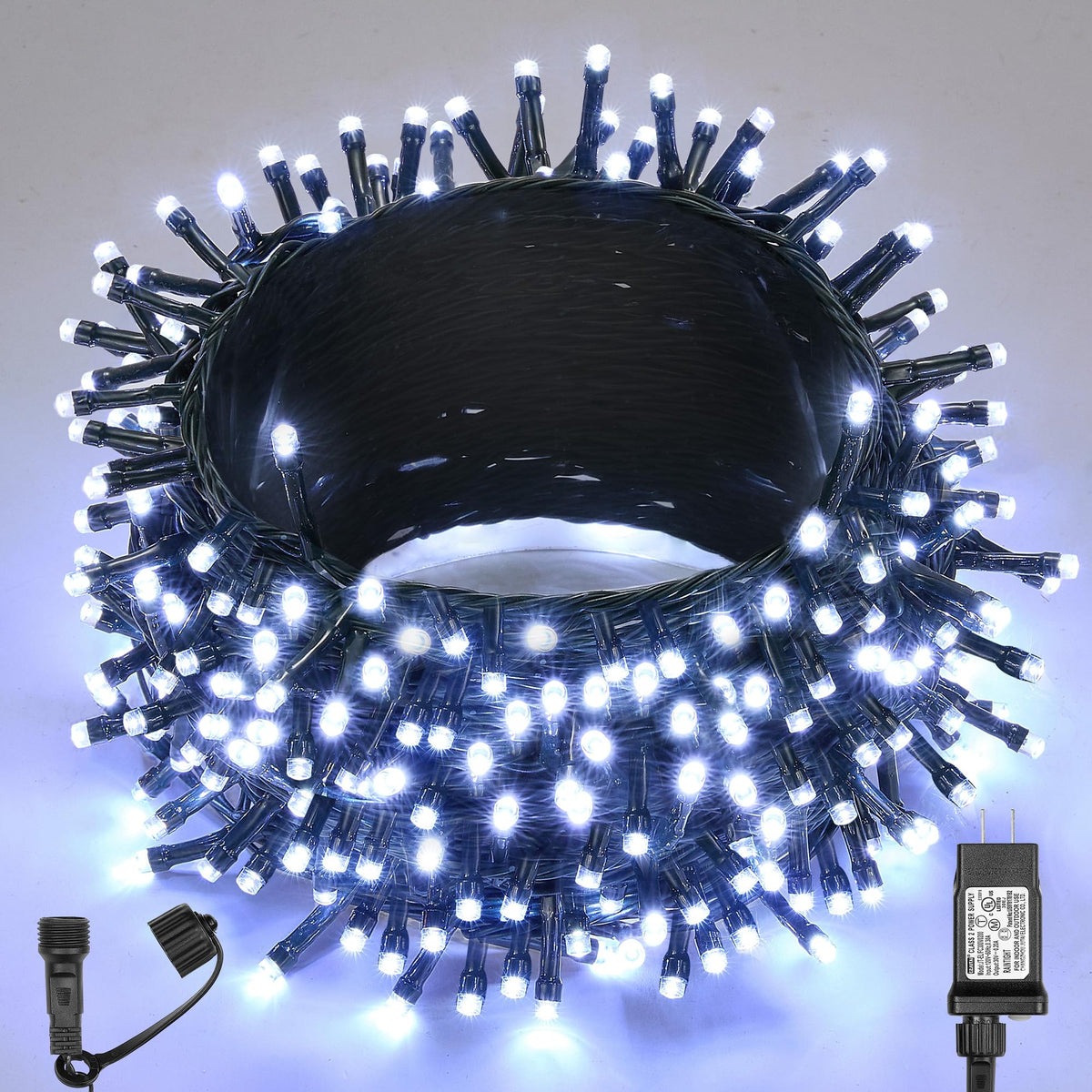 WBao 108ft 500-LED outdoor lights illuminate a tree with safe low voltage.