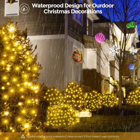 WBao easy setup by unfolding over trees, fences, or hedges for quick decor