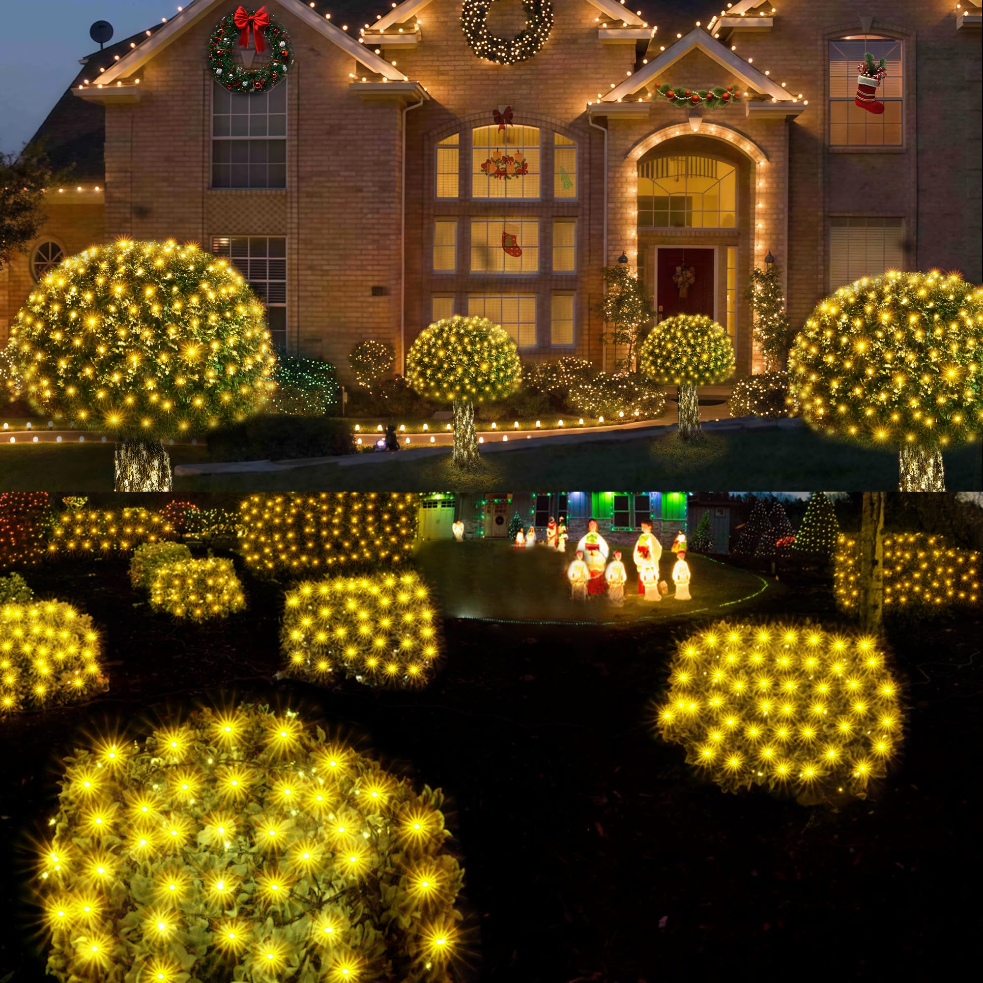 WBao net lights with eight modes and timer for versatile scenes
