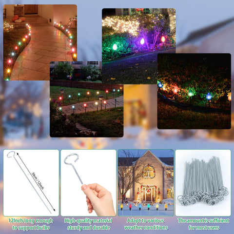WBCBEC stake compatible with C7 and C9 lights for versatile decorating