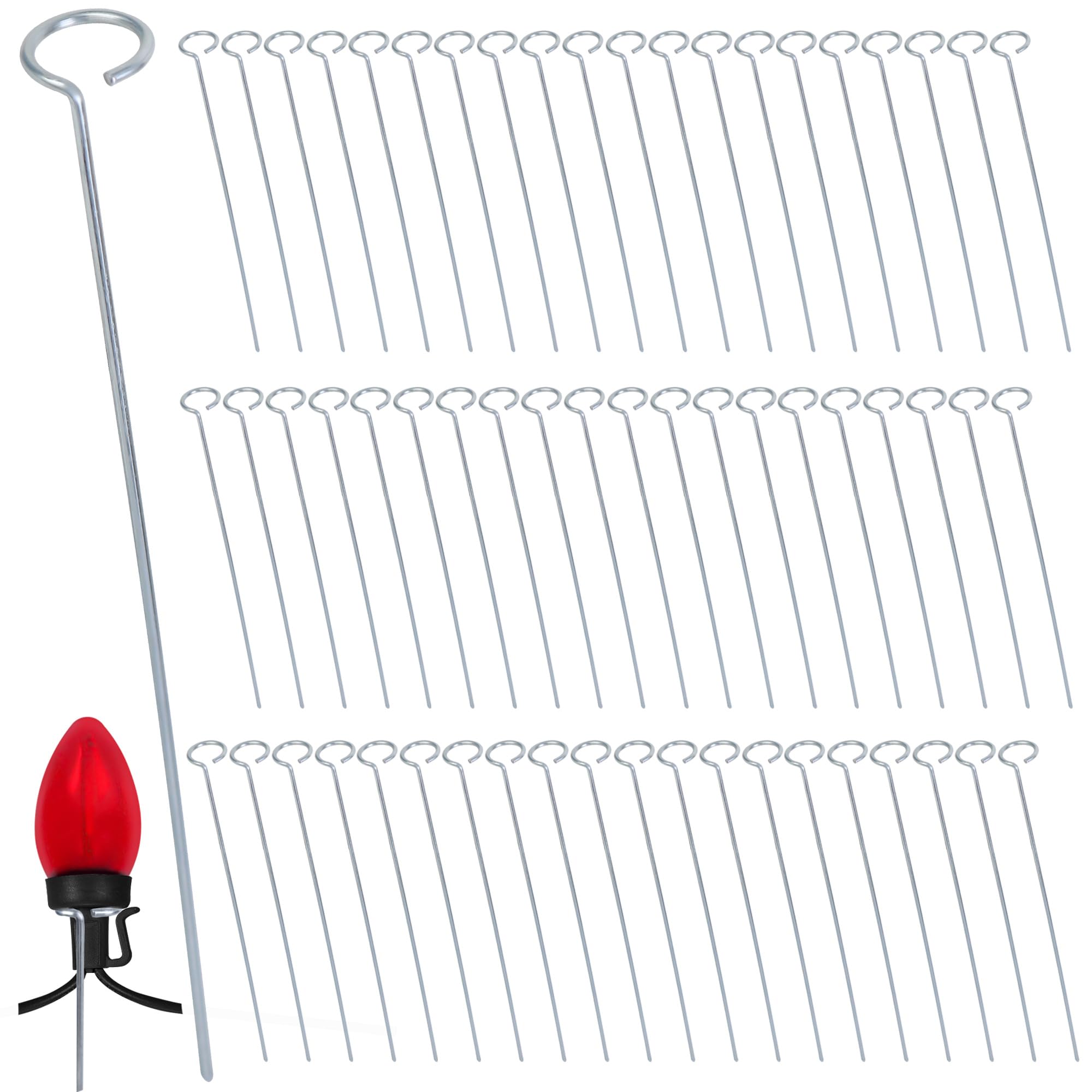 WBCBEC Christmas light stake 12-inch 60-piece pack for sturdy yard displays