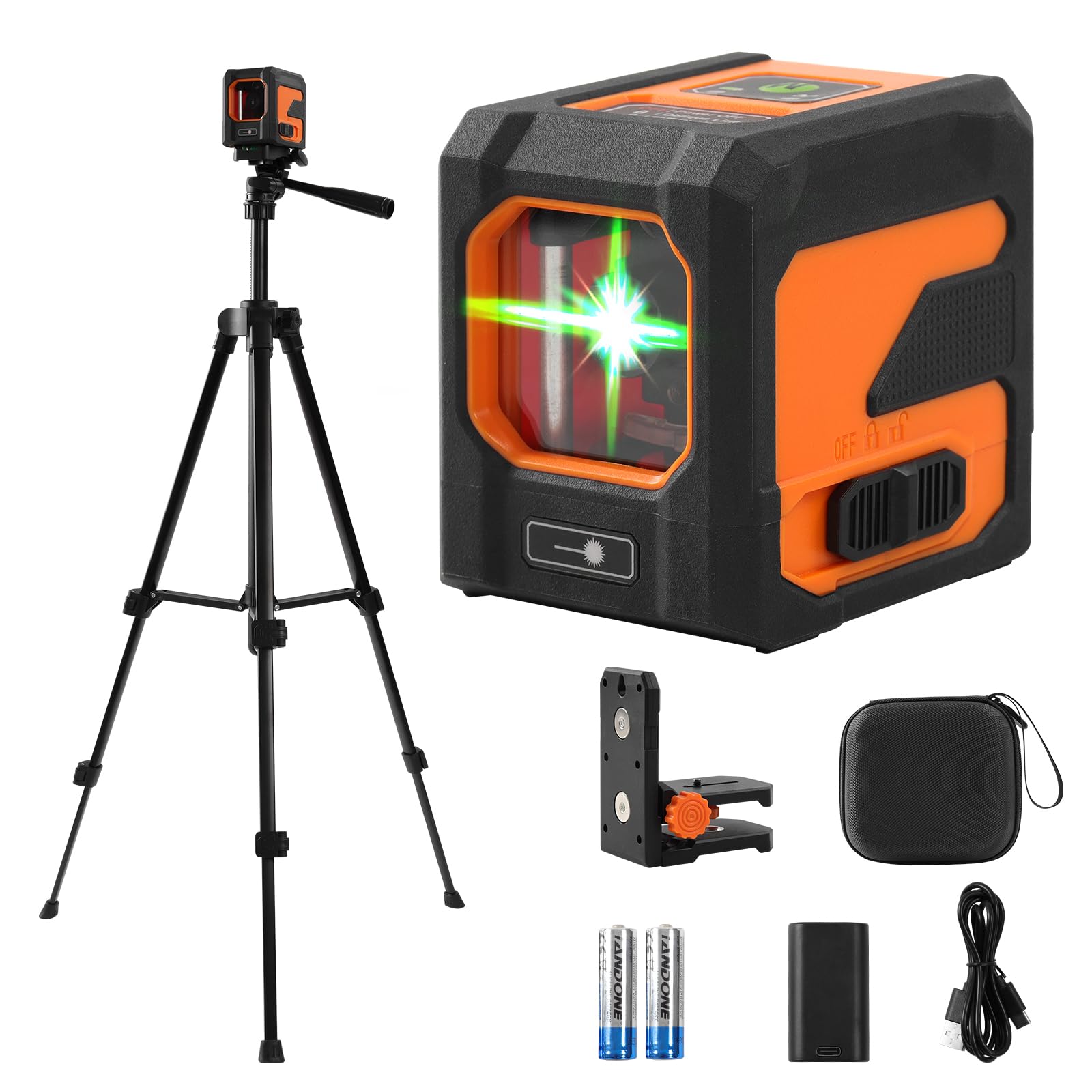 WBE laser level self-leveling with 100ft green cross line for precise alignment